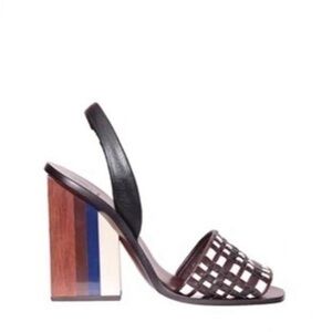 Tory Burch Black and Brown Heels